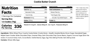 Cookie Butter Crunch from CHOMP Cookie Co | Nutritional Facts